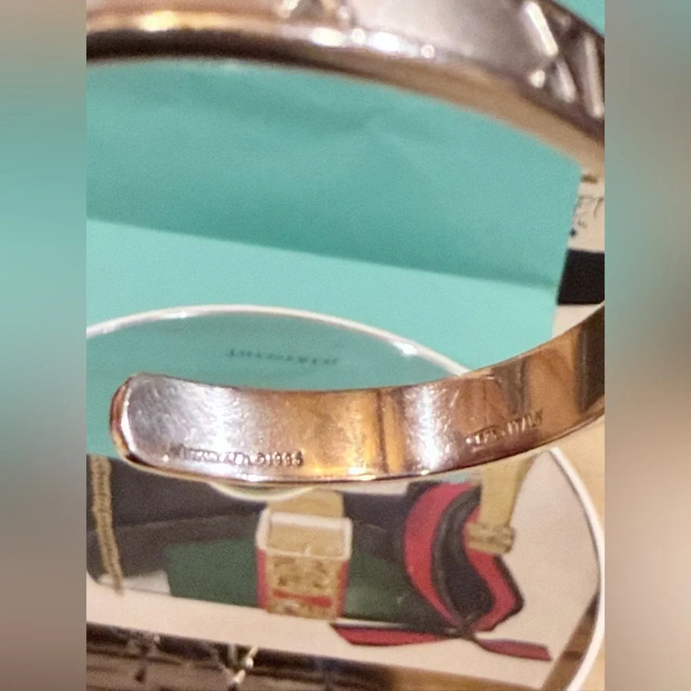 🔥 TIFFANY & Co. ATLAS CUFF BRACELET AG925 SILVER SIZE 6”